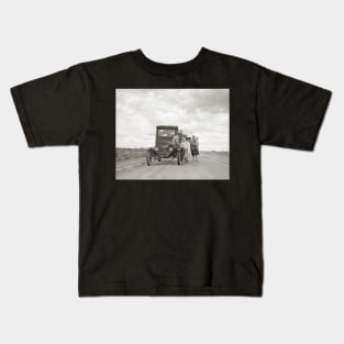 On The Road, 1937. Vintage Photo Kids T-Shirt